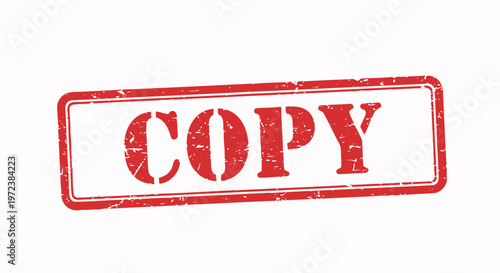 Red "COPY" Stamp - Isolated on White Background