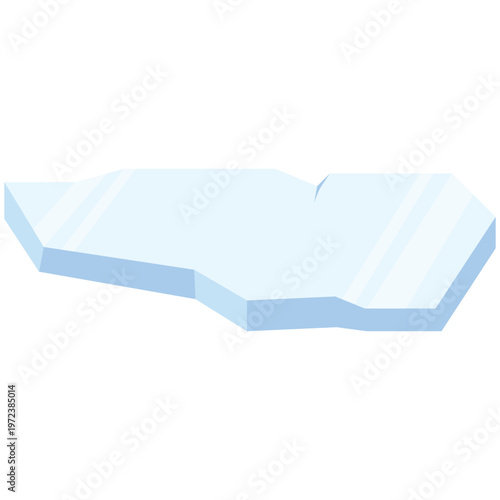 Floating Ice Shapes, Floating Ice Illustration, Glacier Ice Vector
