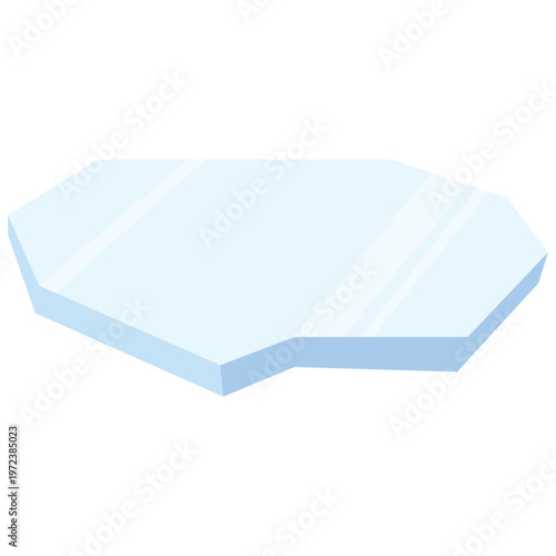 Floating Ice Shapes, Floating Ice Illustration, Glacier Ice Vector