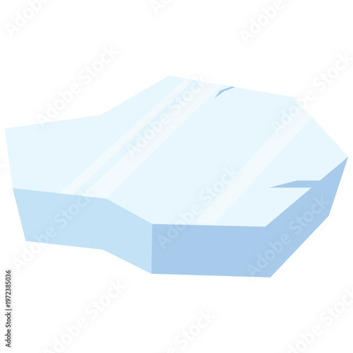 Floating Ice Shapes, Floating Ice Illustration, Glacier Ice Vector