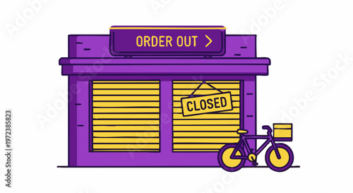 Storefront closed to customers, offering order out delivery.