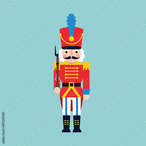 Colorful cartoon toy soldier figurine.