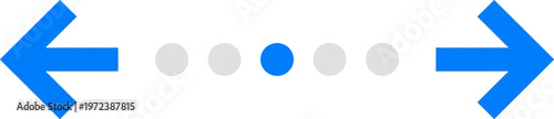Dynamic user interface navigation element featuring directional arrows and progress dots, ideal for controlling content sliders, website pagination, or sequential steps in interactive applications