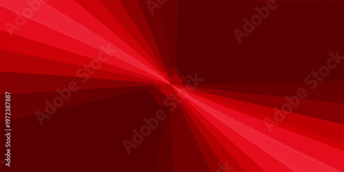 Slika na platnu Abstract red background with glowing light rays and flowing lines in a dark spac