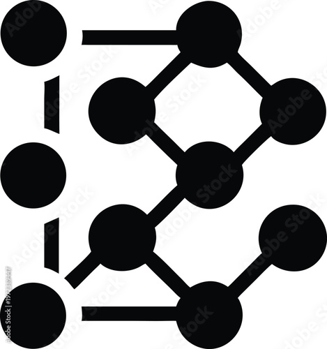 Black and white molecular structure chemistry