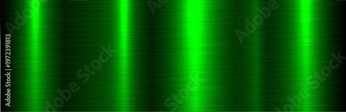 Brushed metal green texture background, shiny lustrous metallic pattern banner.