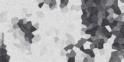 Abstract monochrome mosaic pattern with irregular geometric shapes and a subtle grainy texture, offering a unique and modern background for digital and print media