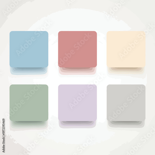 Colorful square shapes in pastel hues.
