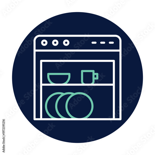 Dishwasher vector, pixel perfect, illustrator file 
