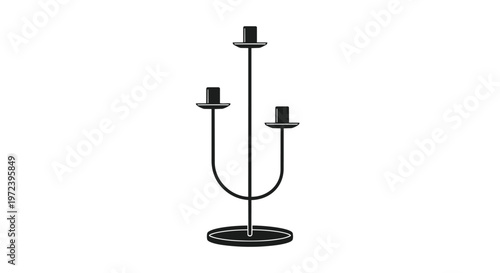 Minimalist Three Arm Candelabra Icon