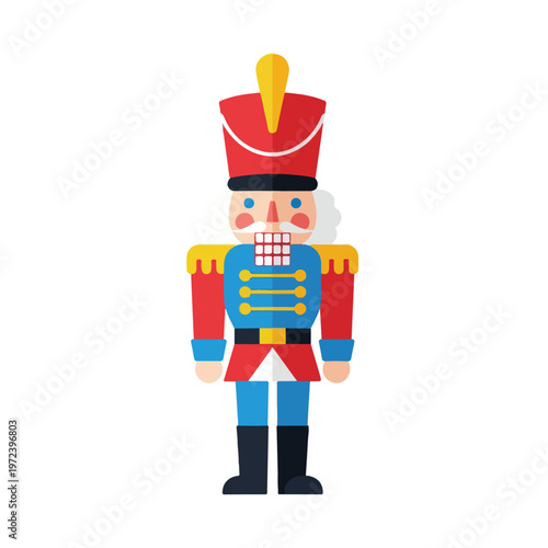 Colorful Toy Nutcracker Soldier Figurine.