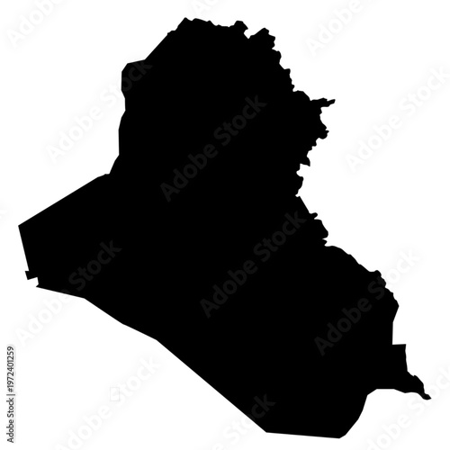 Map of Iraq icon in a clean and minimalist style, suitable for geography, travel, and educational use