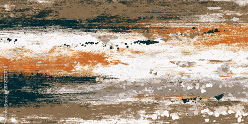 Abstract blue grunge background texture with a panoramic winter landscape of ice and snow over a frozen lake under white clouds