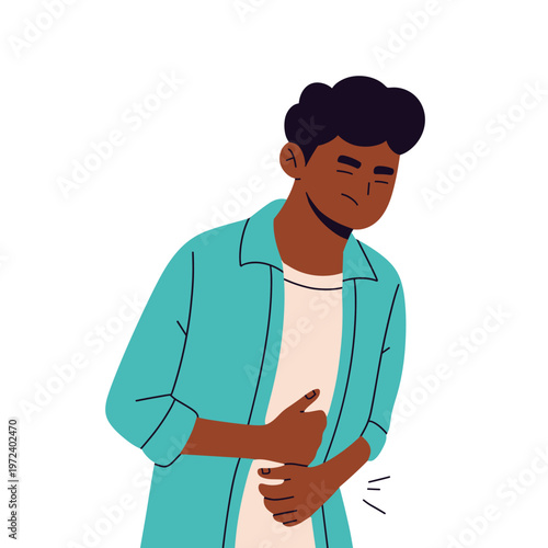 Flat vector illustration set of sick people with common illness symptoms. Modern minimal style, ideal for healthcare, medical awareness, seasonal illness, and hygiene concept visuals.