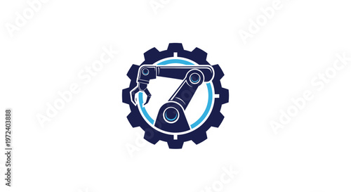 Industrial Robotic Arm with Gear Mechanism - Automation Technology