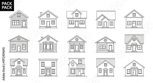 House Architectural Line Drawings.