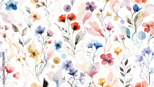 Light botanical pattern expressing calmness, beauty, and natural simplicity
