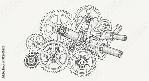 Industrial Gears and Mechanical Parts.