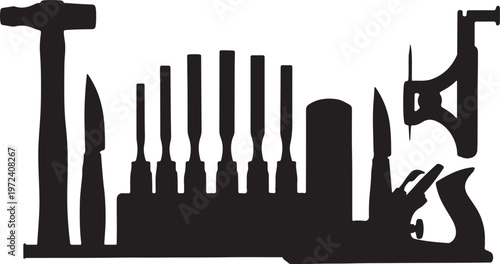 Stylized vector of a man in cap, a standing figure, and a reclining woman, all in black silhouette, minimalist design, isolated graphic elements.