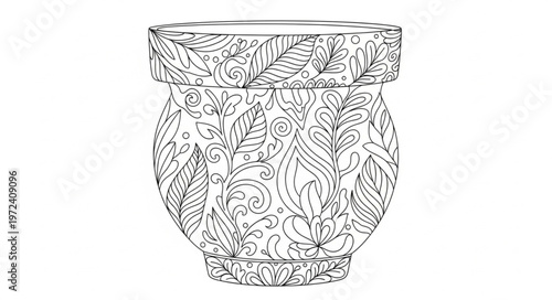 Intricate Carved Stone Vase.