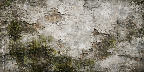 A macro nature backdrop of old tree bark and lichen creates a rough grunge texture with a mossy pattern on the organic surface