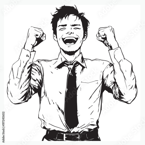 man clenching both hand