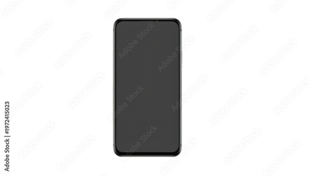 Naklejka premium smartphone frame mockup, front view, minimal modern design, blank screen
