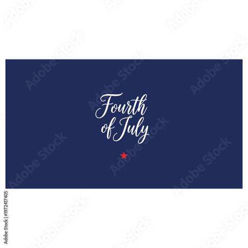 Fourth of july celebration graphic with elegant white script on dark blue