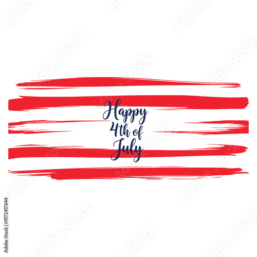 Festive 4th of july background with red white and blue brushstrokes