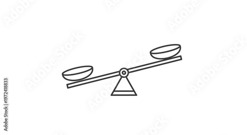 Balance scale illustration representing equilibrium comparison or fairness