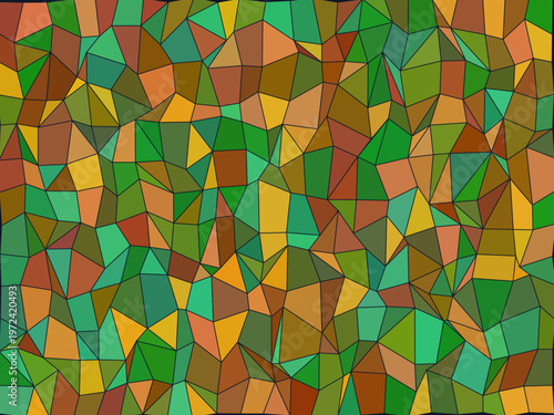 Vibrant Stained Glass Texture Geometric Cells Artistic Design