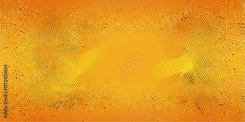 A macro shot of a cold glass of beer featuring gold liquid bubbles and a foam texture against a vibrant yellow and orange backdrop wallpaper design
