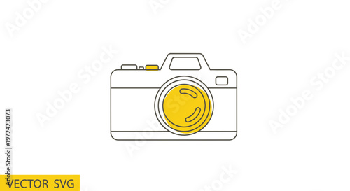 Minimalist Camera Icon Vector Graphic