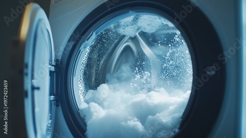 Washing Machine Agitating Clothes