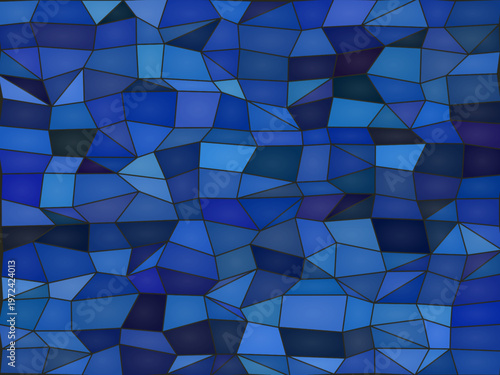 Jewel Tone Stained Glass Geometric Cells Decorative Art Design