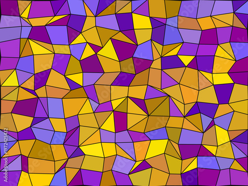 Colorful Stained Glass Window Mosaic Pattern Abstract Background