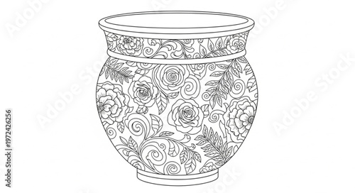 Intricately Designed Ornate Vase.
