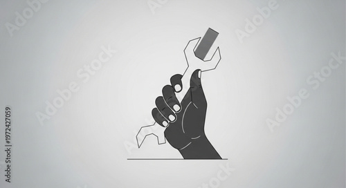 Man climbing up a hand.