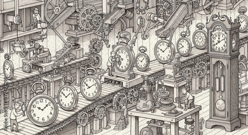 Many clocks on building facade.