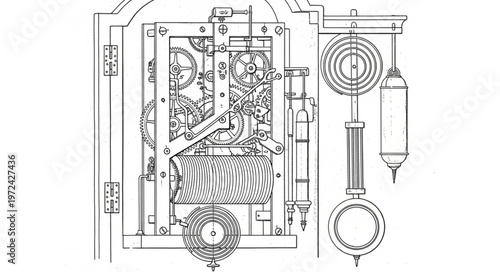 Mechanical Device Technical Drawing.