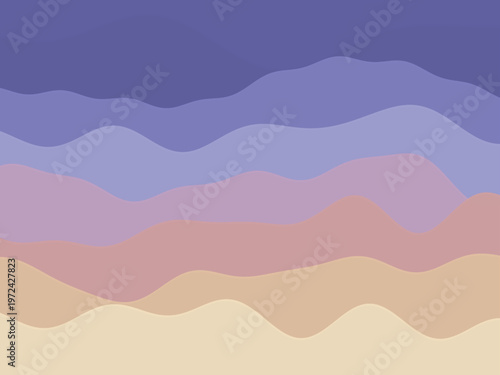 Layered Paper Cutout Waves Modern Elegant Design Background
