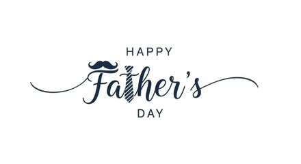 Happy Father's Day elegant script text greeting