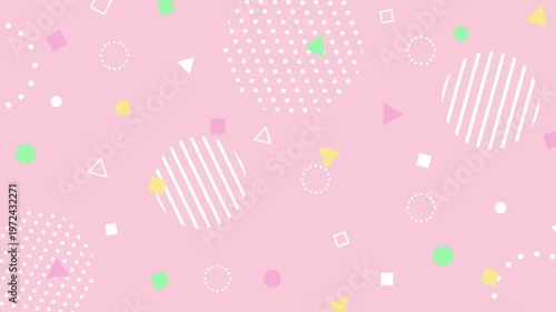 Cute pop background with pastel-colored geometric patterns