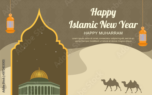 Islamic New Year Muharram Elegant Background
