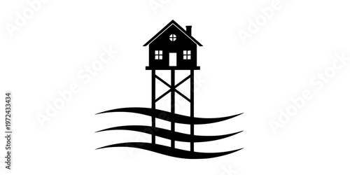 Flood Insurance Climate Change Protection Icon