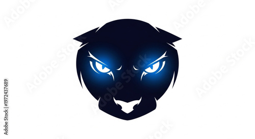 Panther Face With Glowing Eyes.