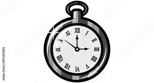 Pocket Watch with Roman Numerals.