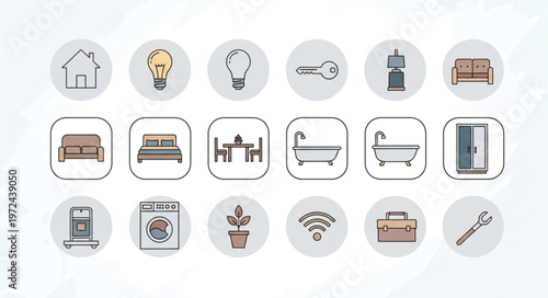 Smart Home Device Icons.