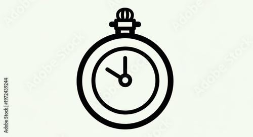 Stopwatch Timer Icon Black.