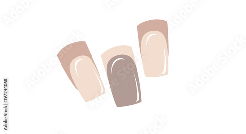 Chic French Manicure Nail Swatches - Elegant Neutral Tones